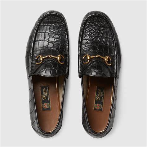 gucci mens alligator shoes|gucci crocodile loafers men.